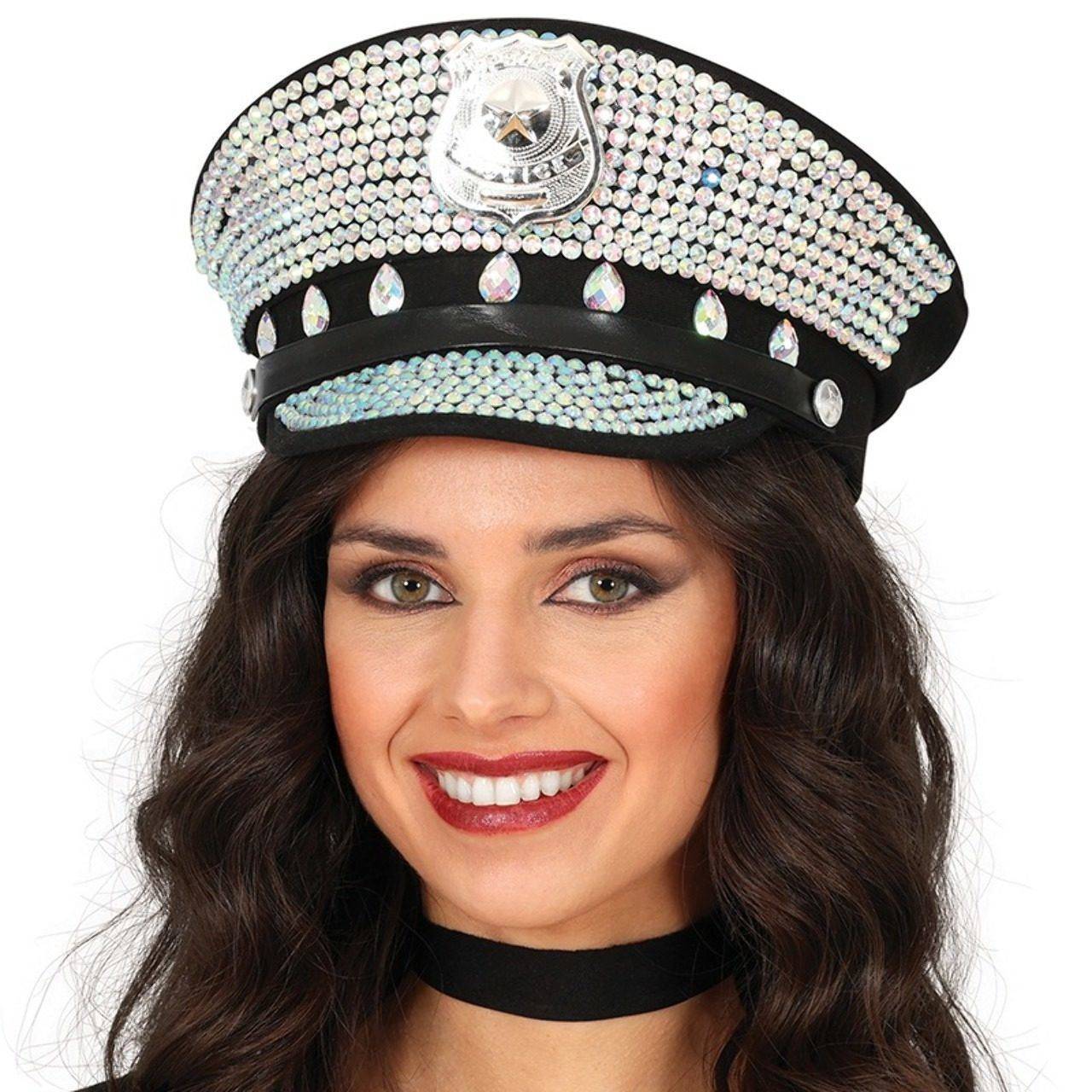 Cappello da Poliziotto con strass
