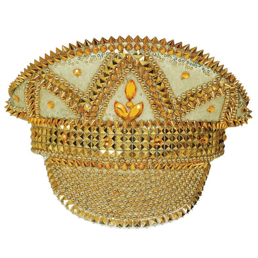 Cappello da Poliziotto Dorato con Strass