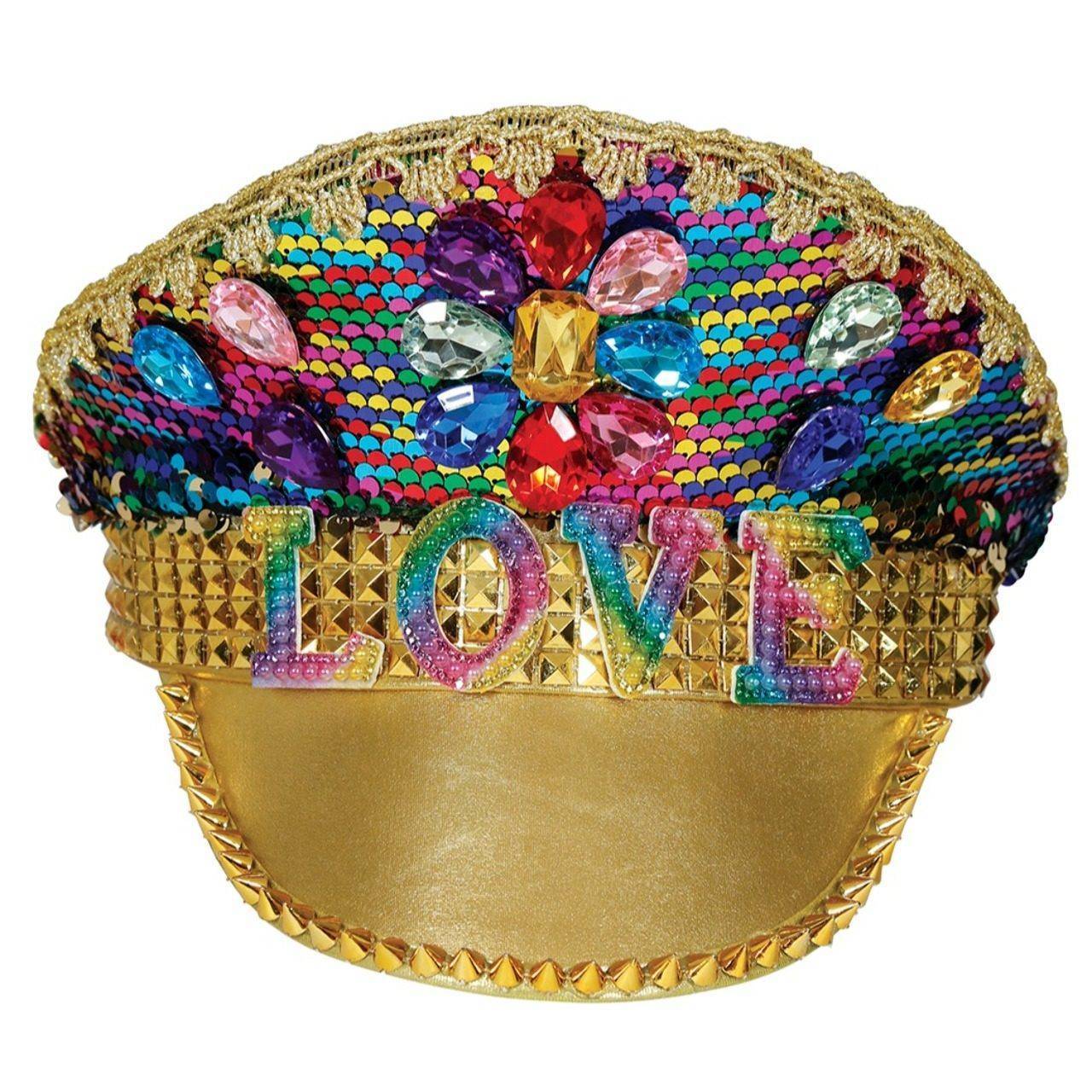 Cappello da Poliziotto Love con Strass