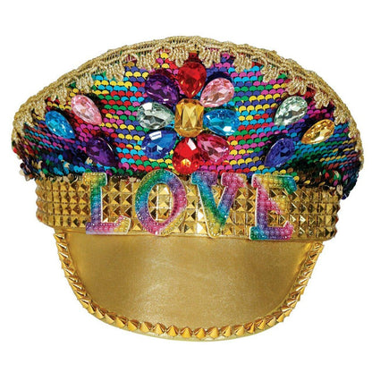 Cappello da Poliziotto Love con Strass