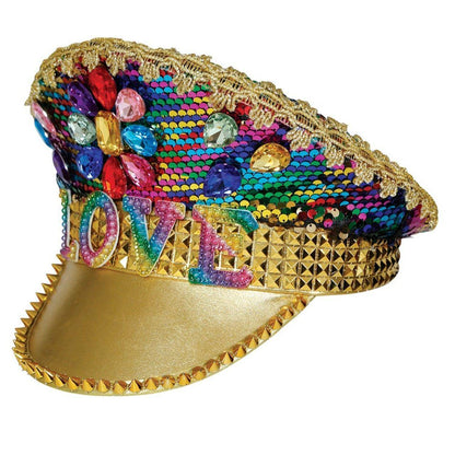 Cappello da Poliziotto Love con Strass