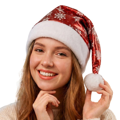 Cappello di Natale rosso metallizzato
