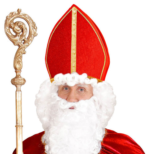 OXYN Cappello Rosso Per Puntale Albero Di Natale - 31x24 Cm Con Fiocco Di Vischio - Decorazione Natalizia Morbida