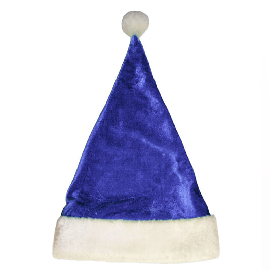 Cappello di Babbo Natale in Velluto Blu