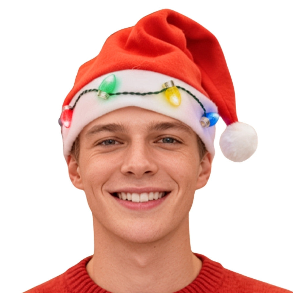 Cappello di Babbo Natale Lampadine Luminose