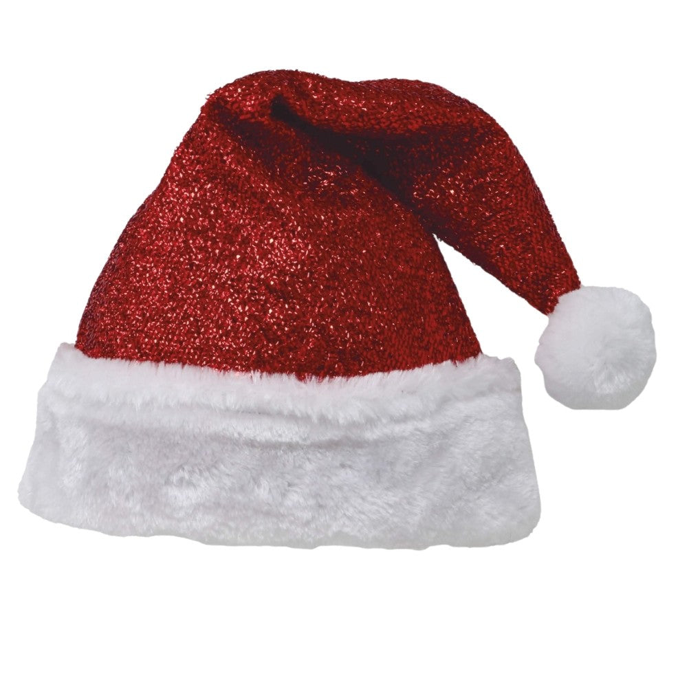 Cappello di Babbo Natale Brillante Rosso