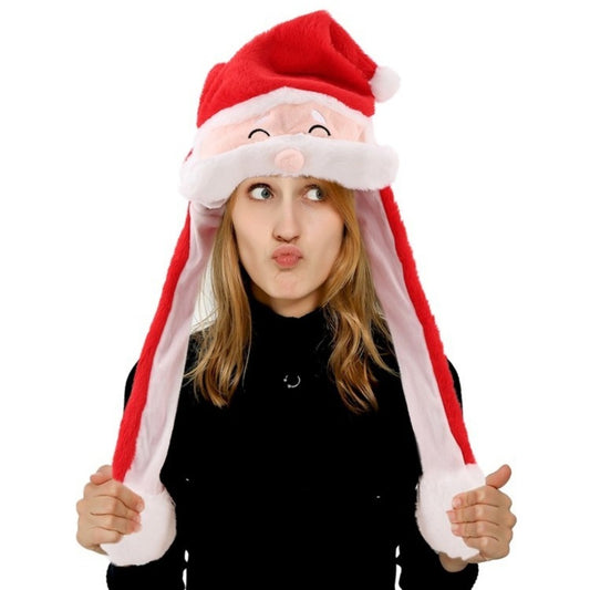 Cappello da Babbo Natale con Orecchie Mobili e Luce