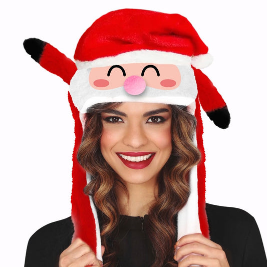 Cappello da Babbo Natale con Orecchie Mobili