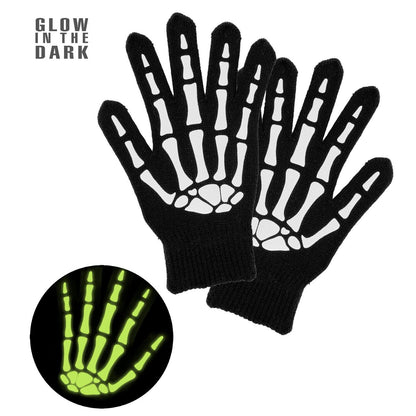 Guanti da Scheletro Ossa Glow