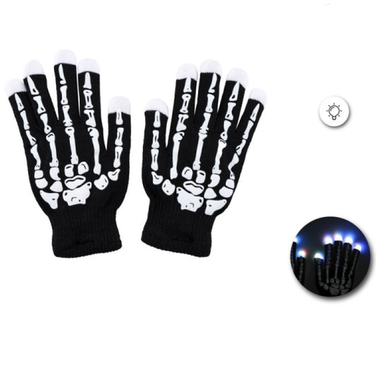 Guanti da Scheletro con Luce a Led