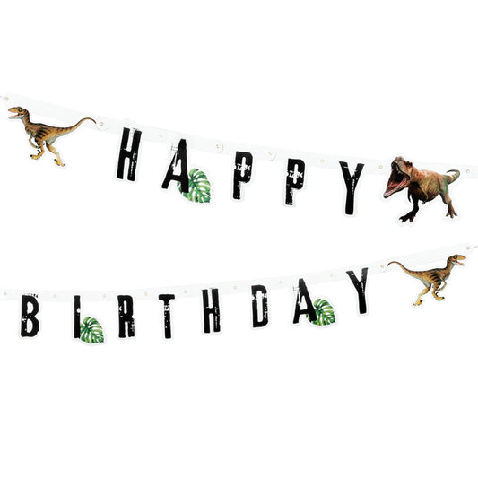 Festone 'Happy Birthday' dinosauro Rex