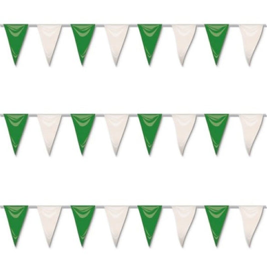 Ghirlanda di triangoli verdi e bianchi