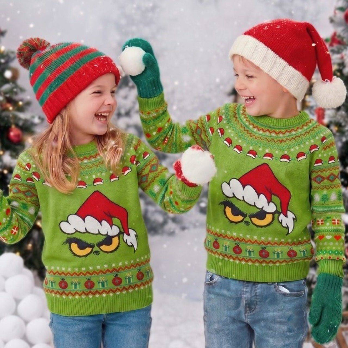 Maglione di Natale Grinch per bambini
