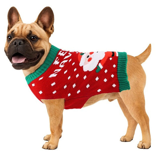 Maglione da Babbo Natale con fiocchi per animali domestici