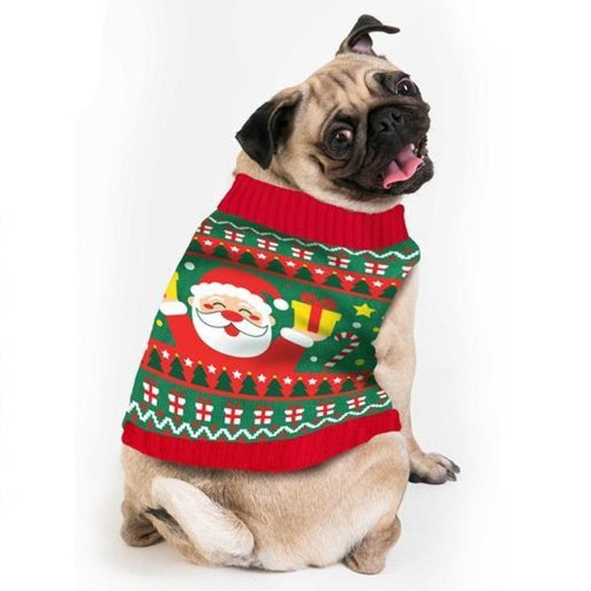 Maglione di Natale Babbo Natale per animale domestico