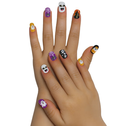 Kit da 12 Unghie Halloween Fantasmi per bambini