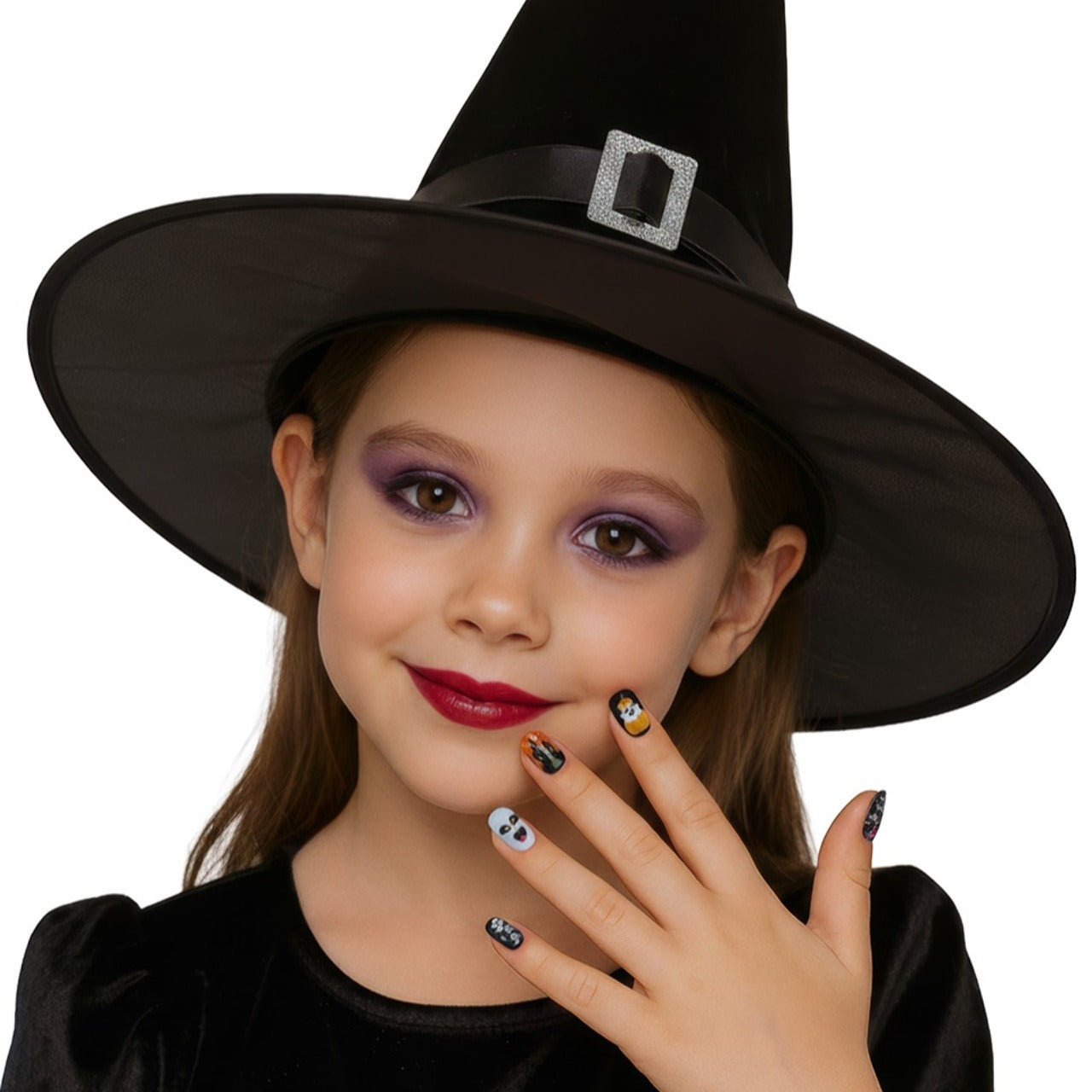 Kit da 12 Unghie Halloween Fantasmi per bambini