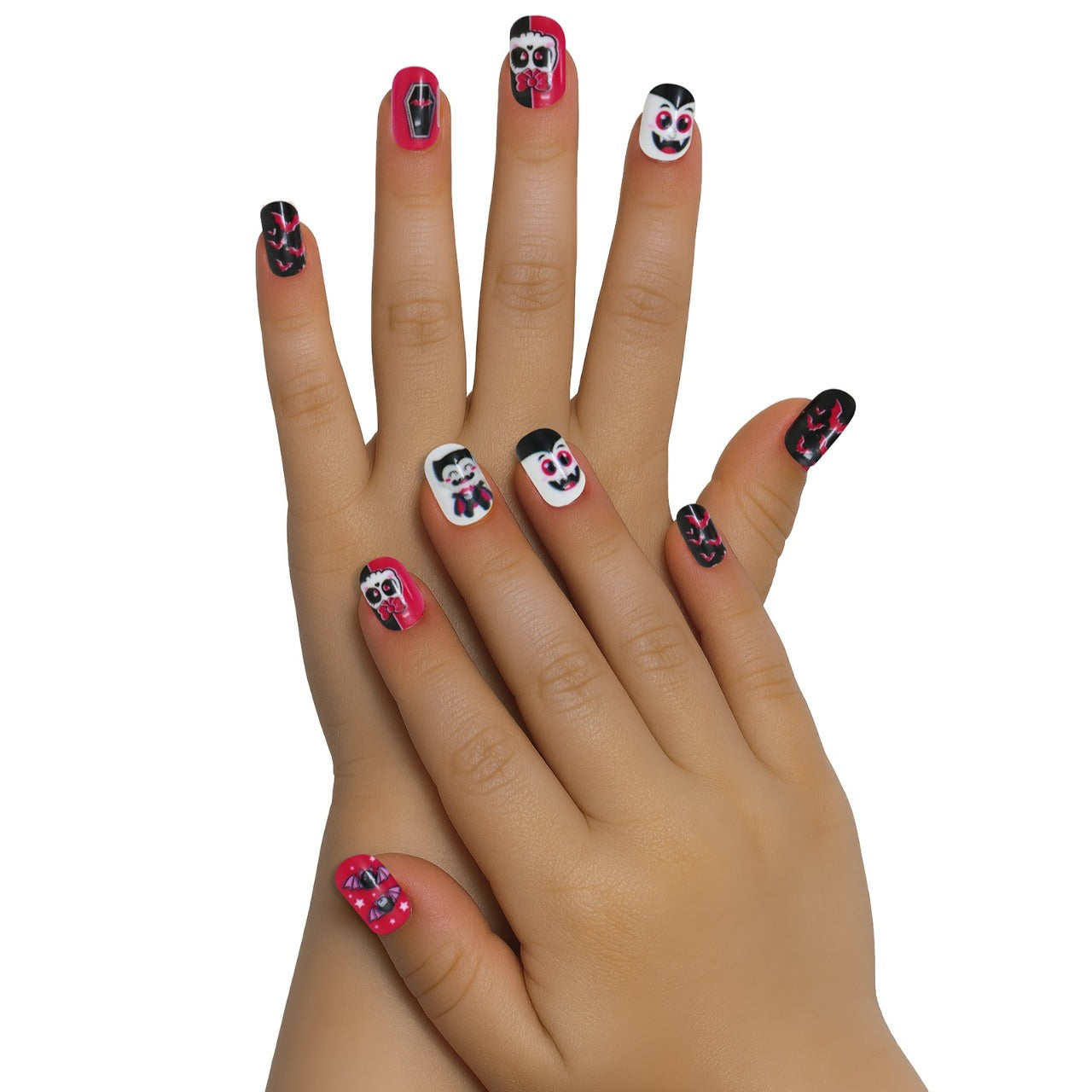 Kit da 12 Unghie Halloween Vampiri per bambini