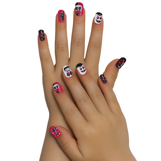 Kit da 12 Unghie Halloween Vampiri per bambini
