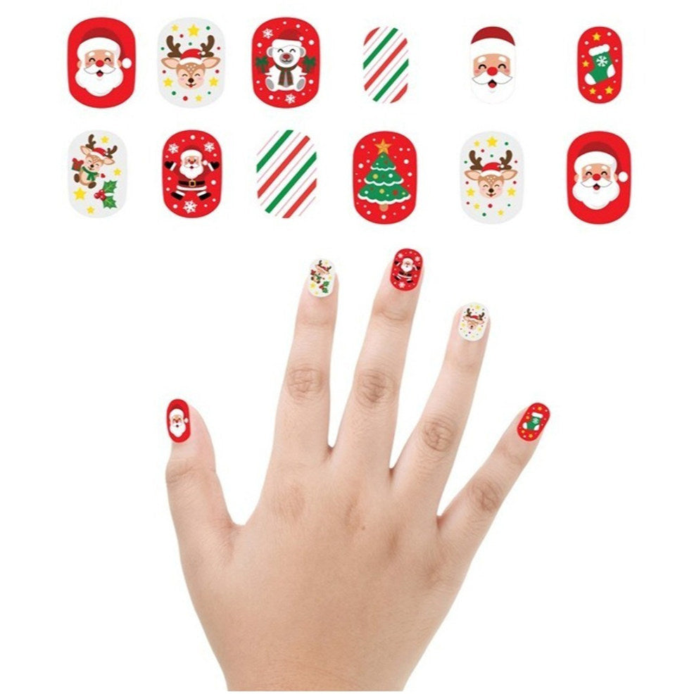 Kit da 12 Unghie Natalizie Babbo Natale