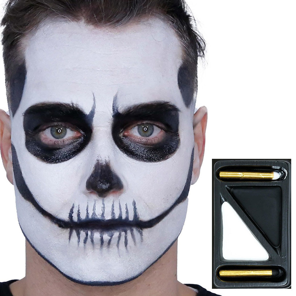 Kit Trucco Scheletro Bianco e Nero 