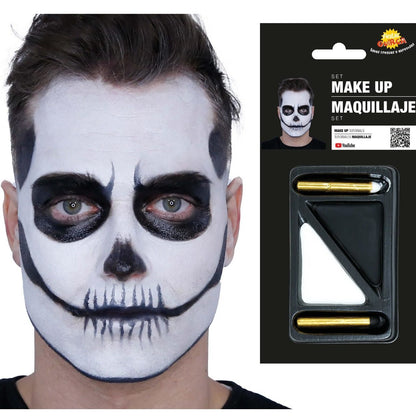 Kit Trucco Scheletro Bianco e Nero 