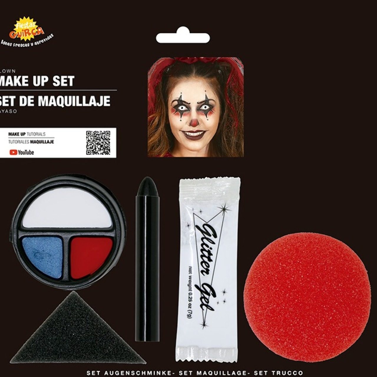 Kit Trucco da Clown con Naso