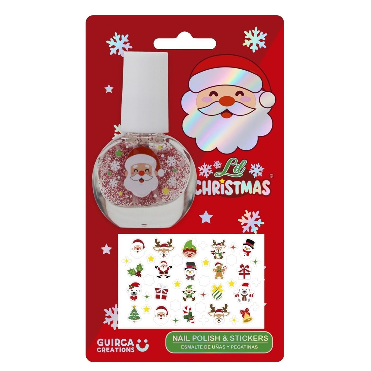 Kit di smalti per unghie e adesivi Natale