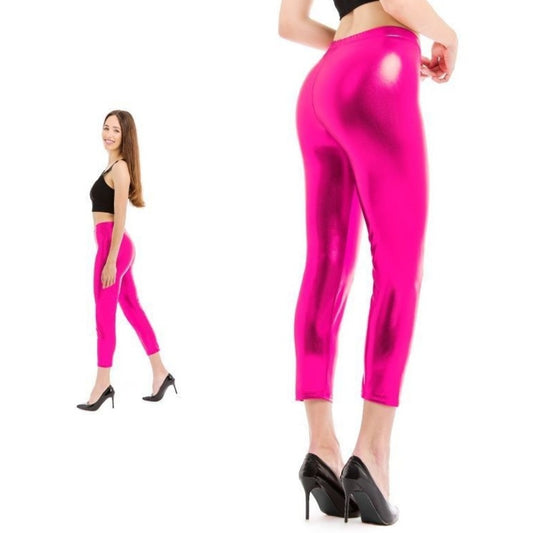 Leggings Fucsia Metalizzato per adulti