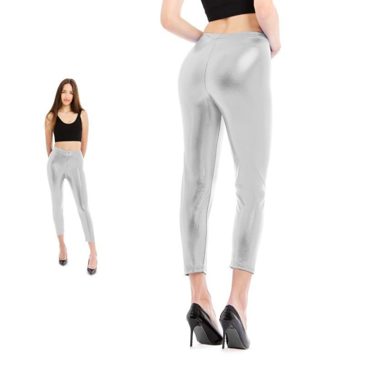 Leggings Argentato Metallizzato per adulti