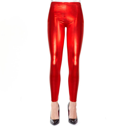 Leggings Rosso Metallizzato per adulti