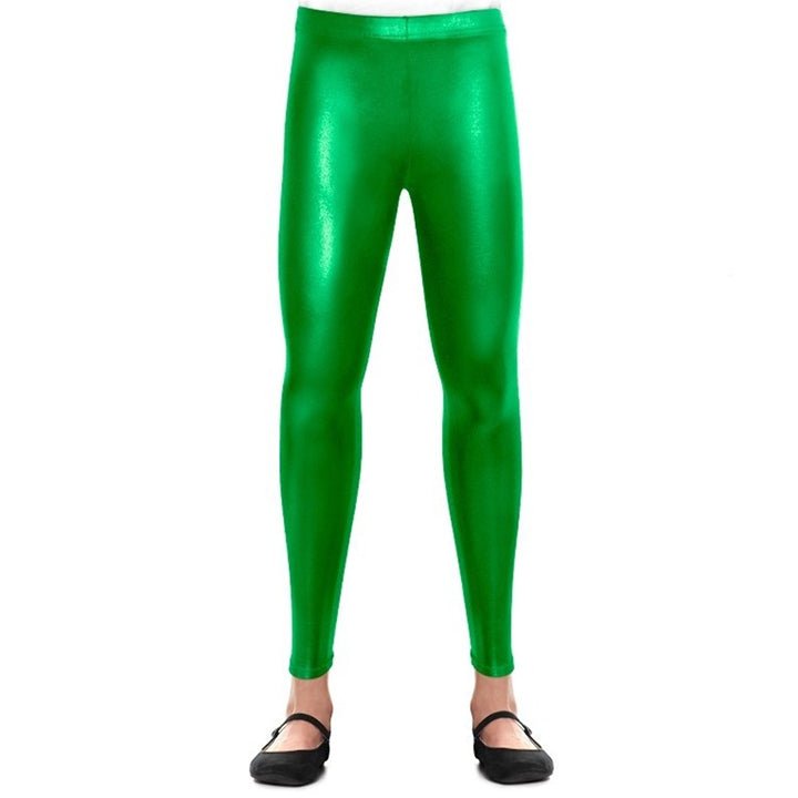 Leggings verde metallizzato per bambini