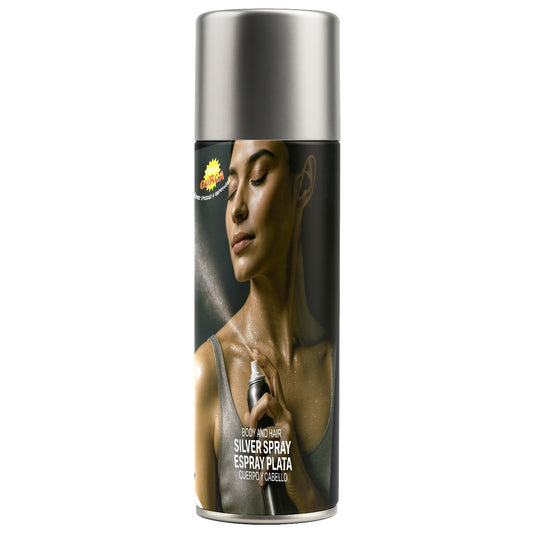 Spray make-up corpo e capelli argento