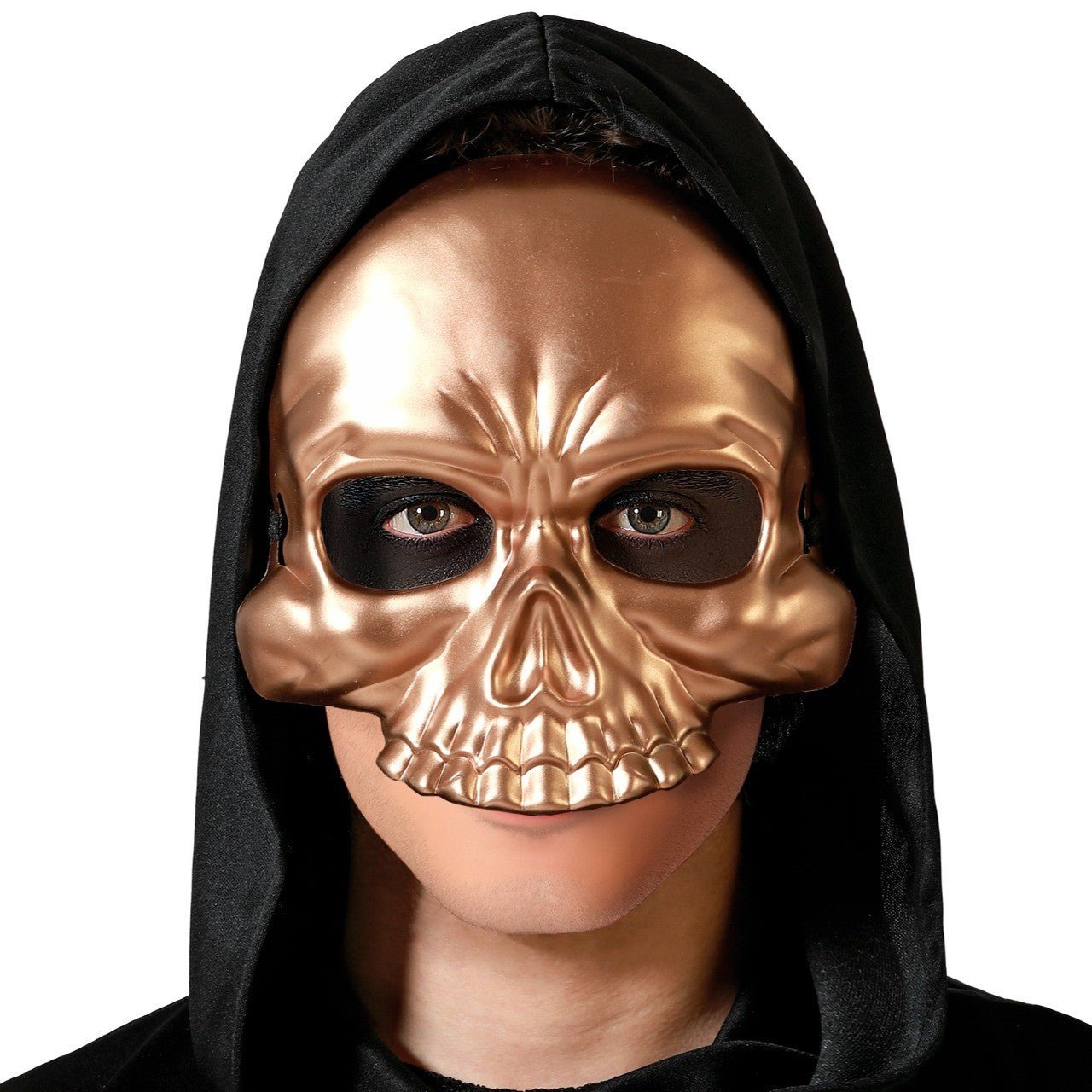 Maschera da teschio dorato