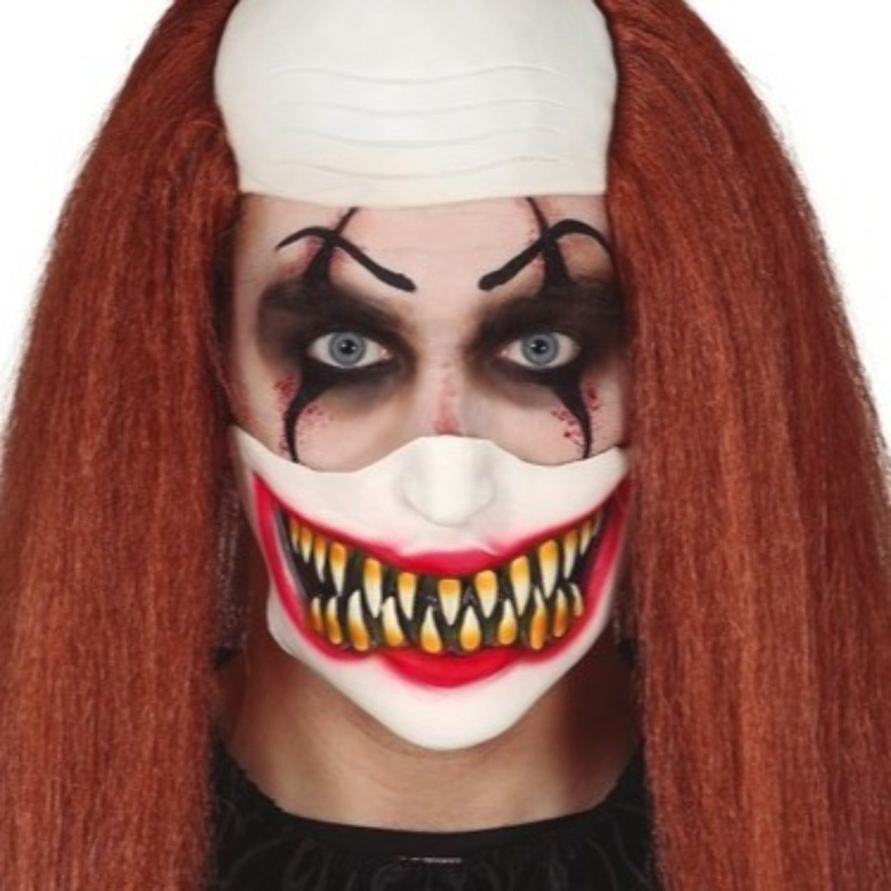 Mezza Maschera da Clown Assassino  in lattice