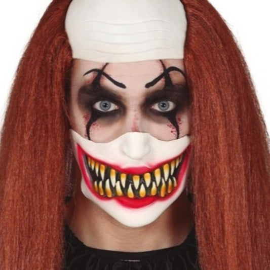 Mezza Maschera da Clown Assassino  in lattice