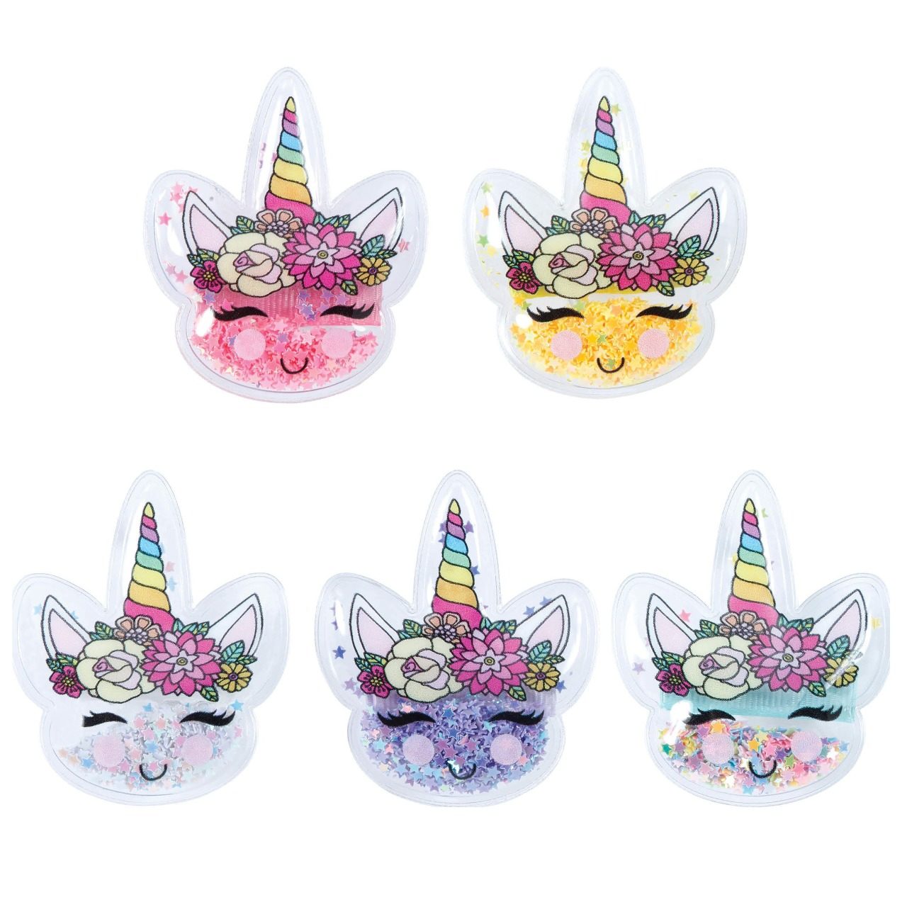 Confezione da 12 mollette unicorno 