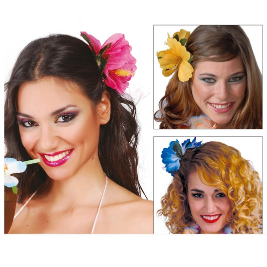 Pack di 2 Fiori Hawaiani (Colori Assortiti)