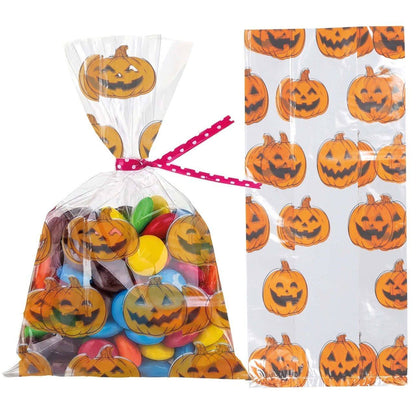 Pack da 20 sacchetti per caramelle con zucche