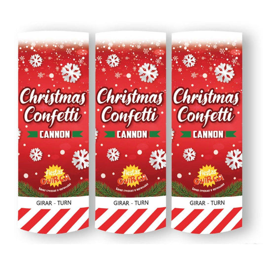 Pack di 3 Cannoni di Fiocchi di Natale