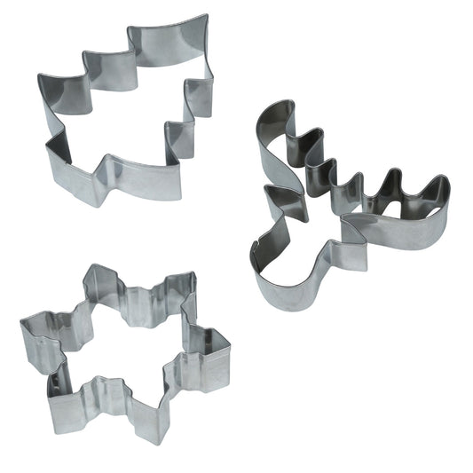 Set di 3 stampi metallici per biscotti natalizi
