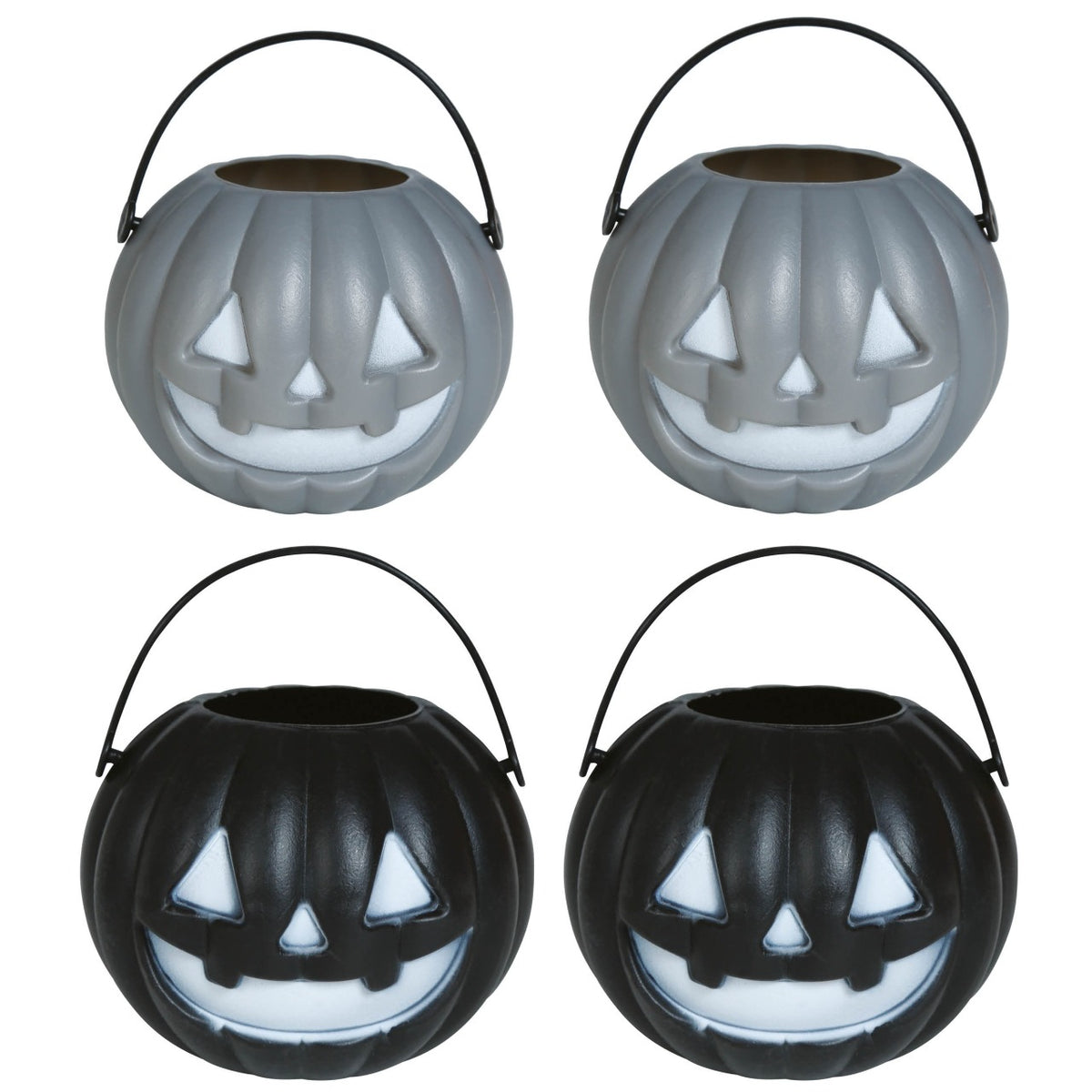 Pack da 4 mini secchi a forma di zucca