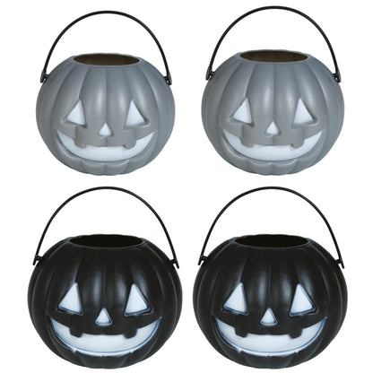 Pack da 4 mini secchi a forma di zucca