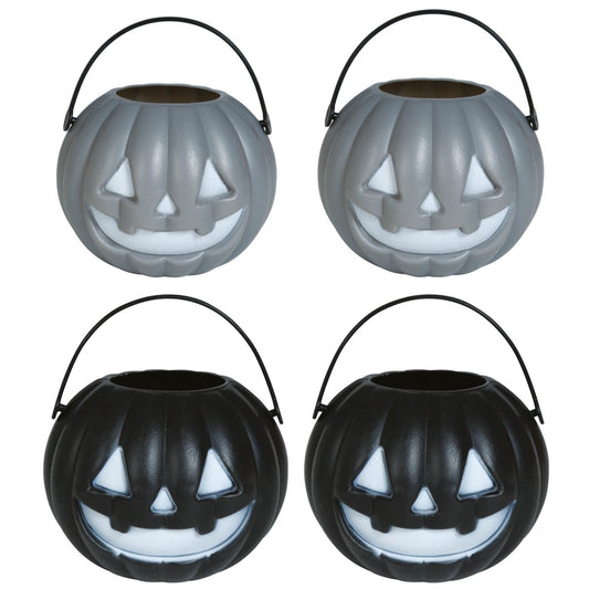 Pack da 4 mini secchi a forma di zucca