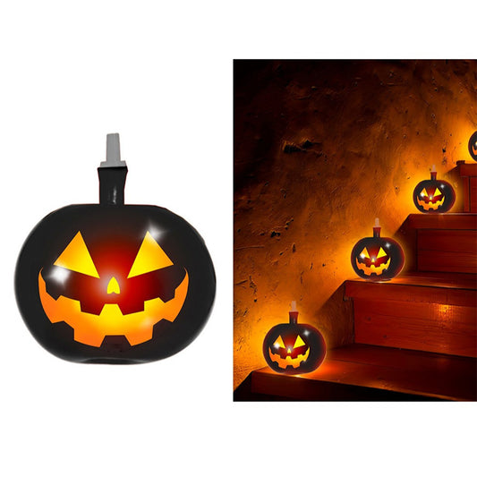 Pack da 5 Palloncini Zucca con Luce Multicolore