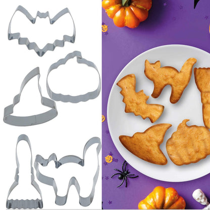 Pack di 5 Stampi Metallici per Biscotti Halloween