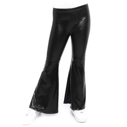 Pantalone a zampa nero metallizzato per bambini