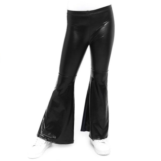 Pantalone a zampa nero metallizzato per bambini