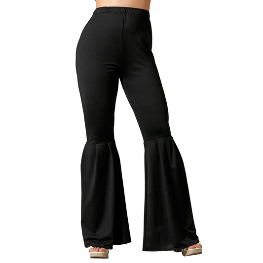 Pantaloni Disco Neri a Zampa