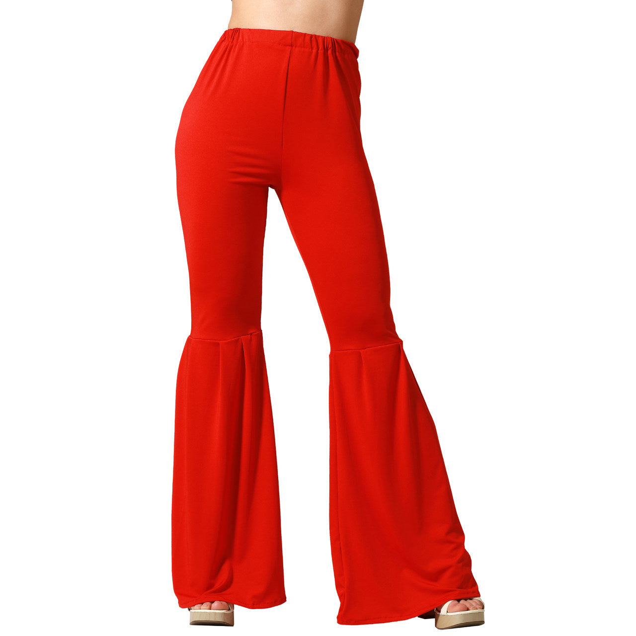 Pantaloni Disco Rossi a Zampa